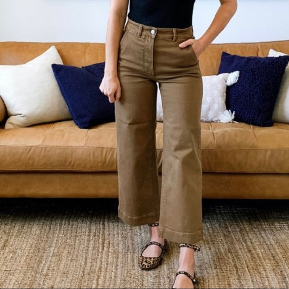 Everlane wide leg cropped pants